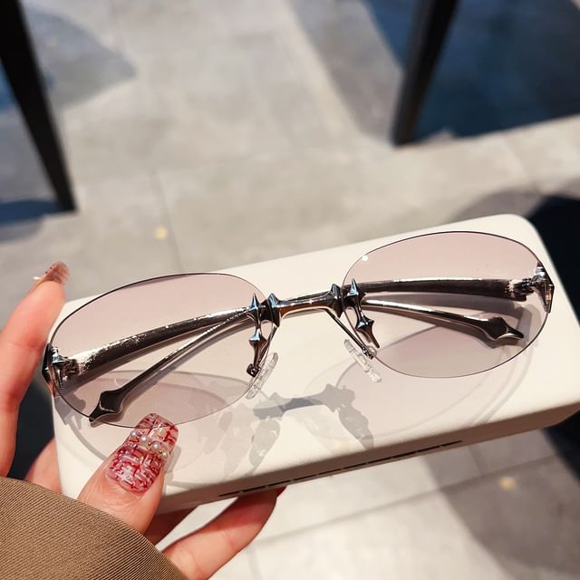 Sunglasses Oval Rimless