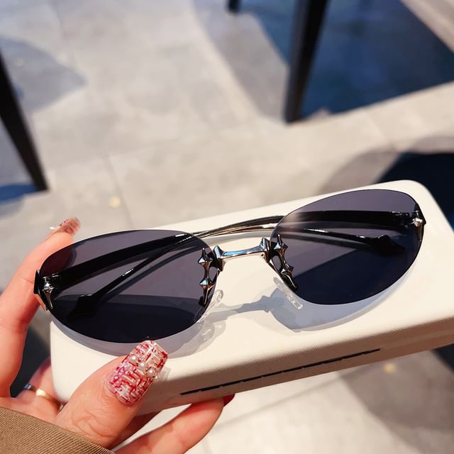 Sunglasses Oval Rimless