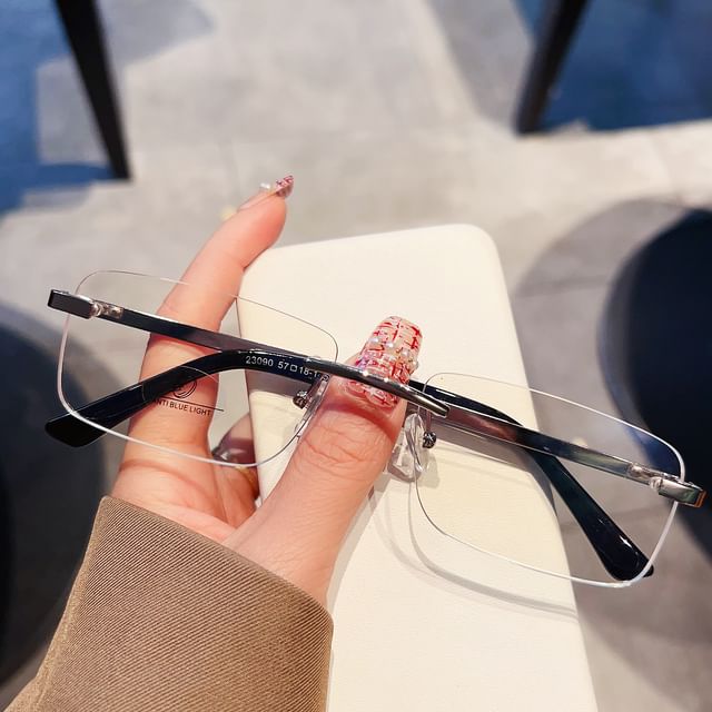Rimless Glasses Square