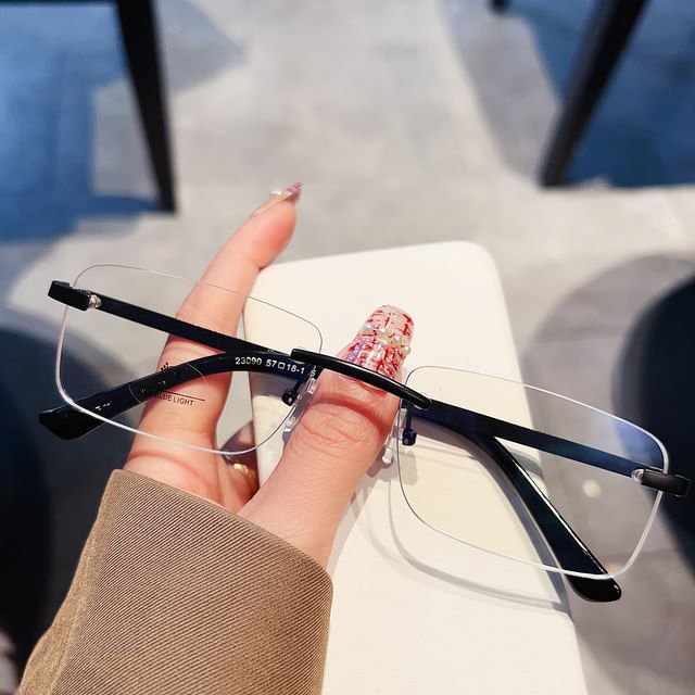 Rimless Glasses Square