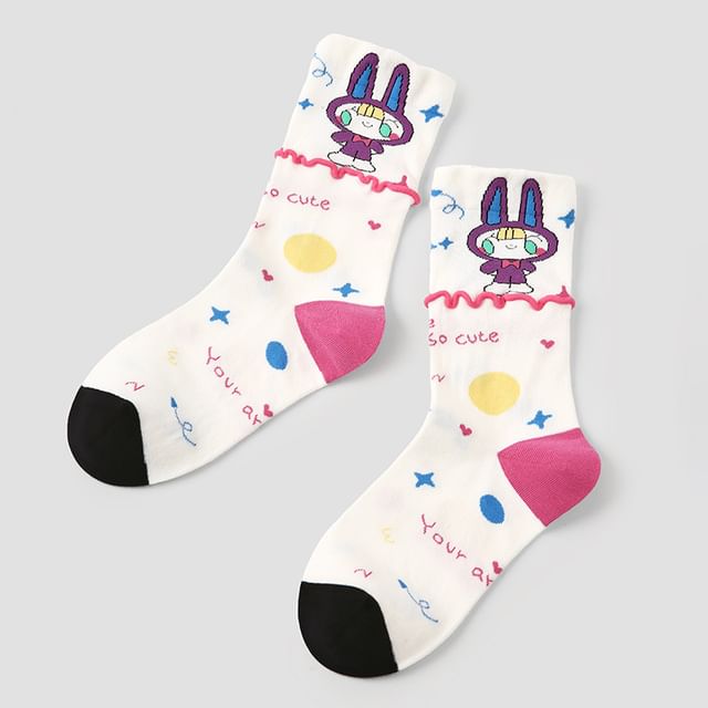 Cartoon Crew Socks