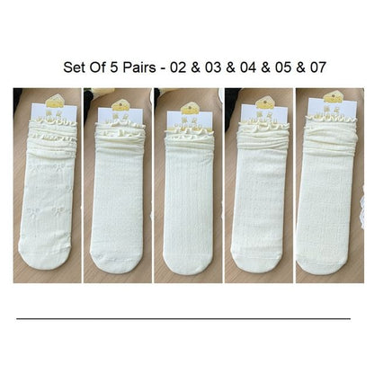 Ruffle Trimmed Socks Set