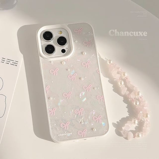Bow Phone / Case Decoration Strap Faux Set Pearl Adhesive