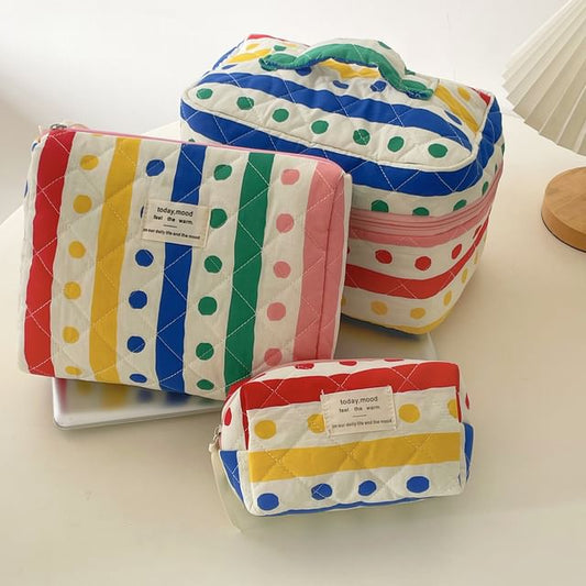 Polka Dot Fabric Makeup Bag / Clutch / Pencil Case (Various Designs)