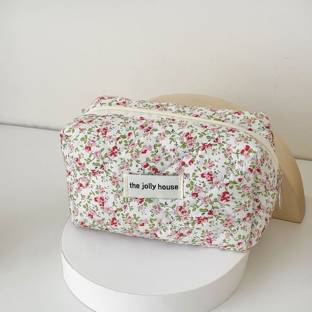 Floral Fabric Makeup Bag / Pencil Case