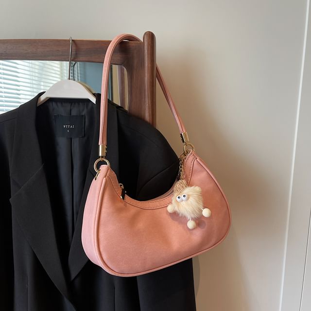 Plain Faux Leather Crossbody Bag