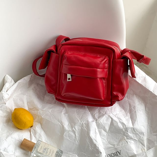 Plain Bag Faux Crossbody Leather