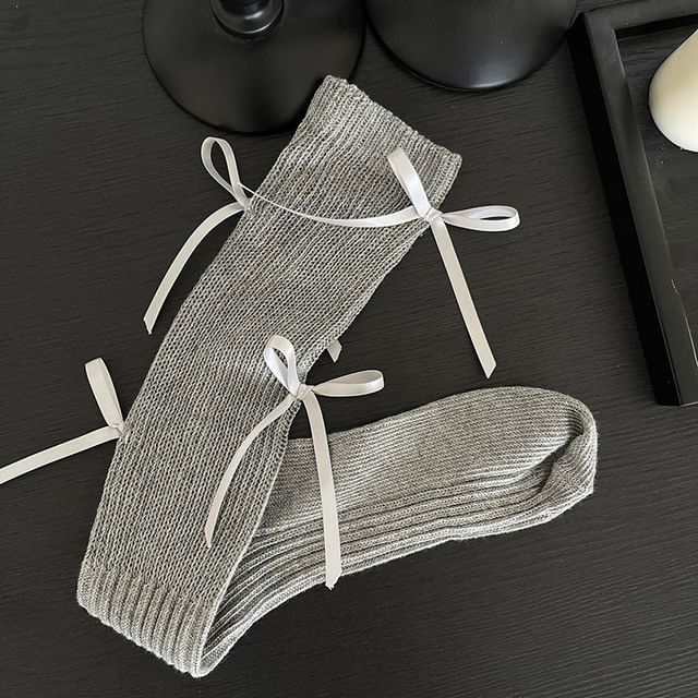 Bow Tall Socks