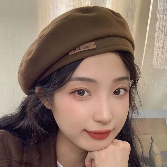 Wool Blend Plain Beret