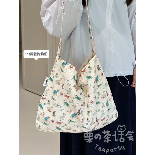 Patterned Tote Bag / Bag Charm / Set