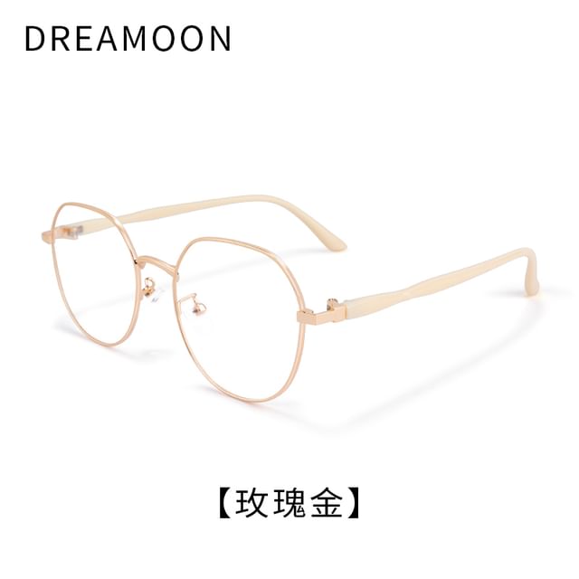 Metal Eyeglasses Round Blocking Frame Blue Light