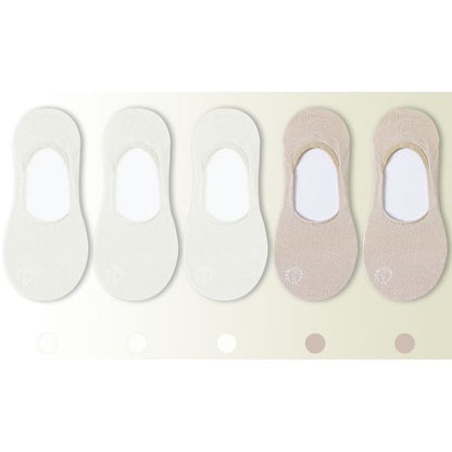 Set of 5 Pairs: Plain No Show Socks