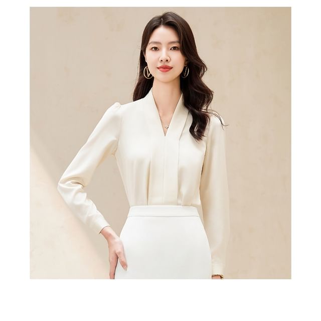 V-Neck Tie Waist Blazer with Blouse, Suit Pants, and Mini Skirt Set