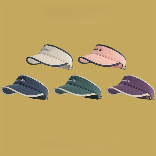 Embroidered Letter Visor Sun