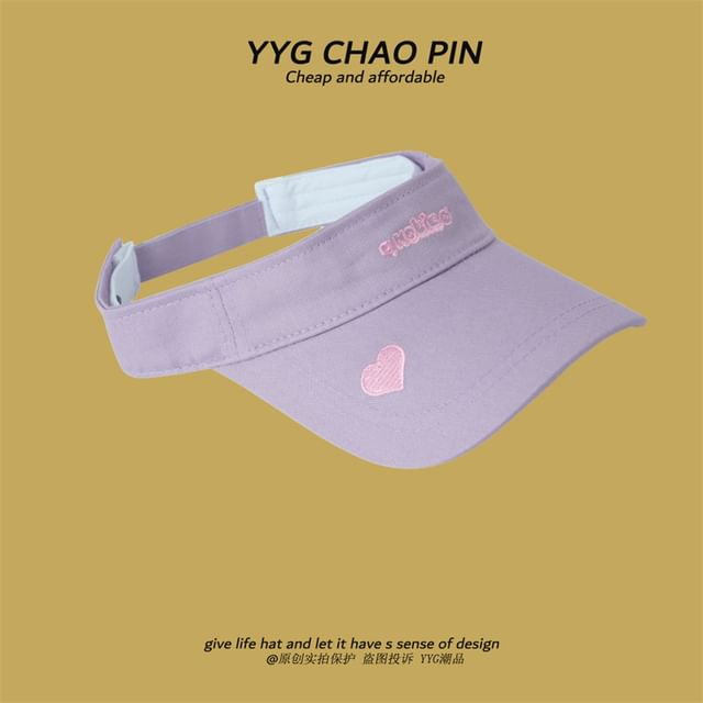 Embroidered Letter Sun Visor