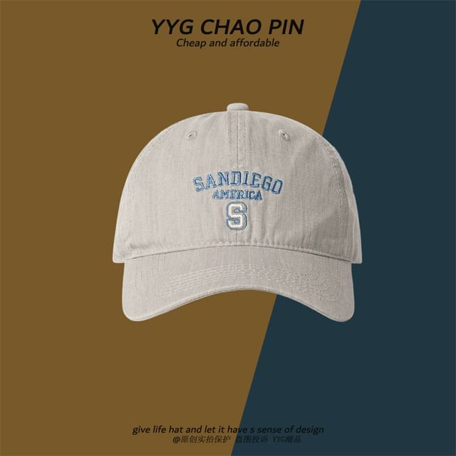 Letter Embroidered Baseball Cap