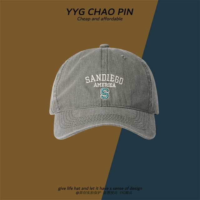 Letter Embroidered Baseball Cap