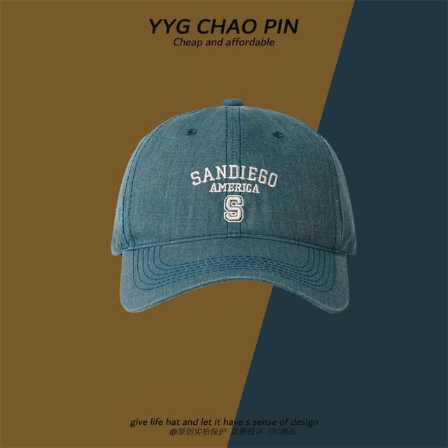 Letter Embroidered Baseball Cap