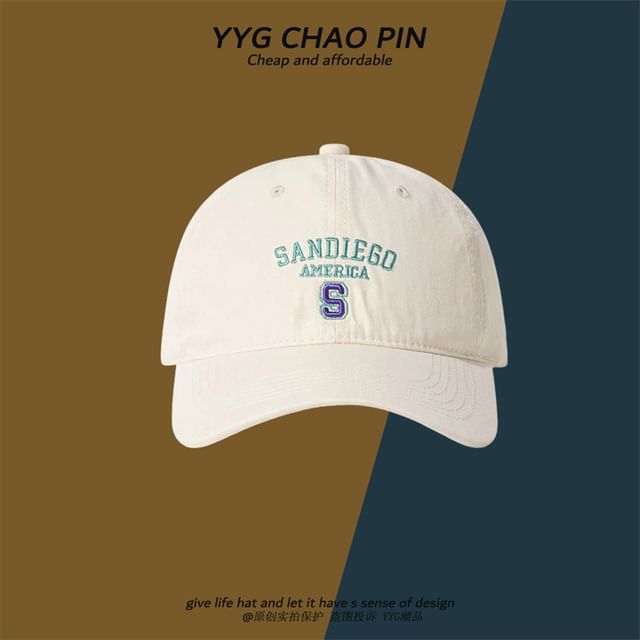 Letter Embroidered Baseball Cap