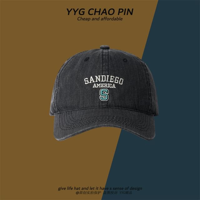Letter Embroidered Baseball Cap
