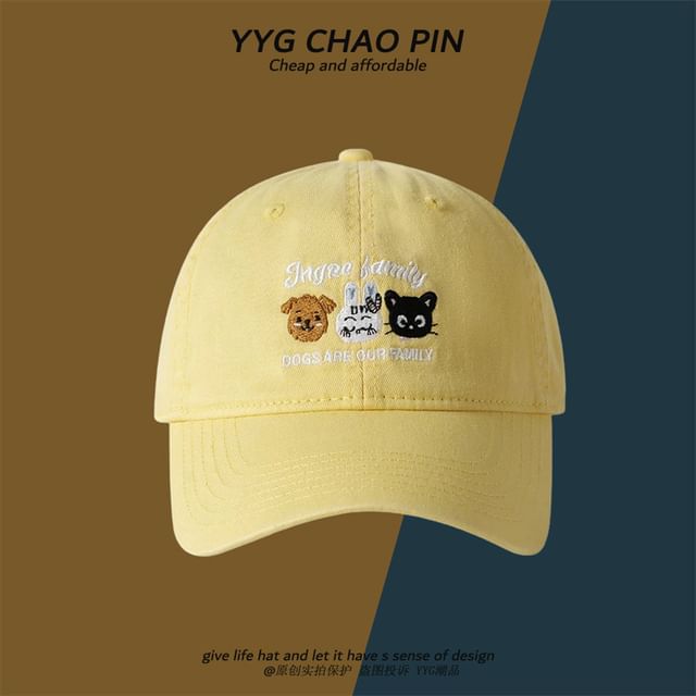 Embroidered Cap Baseball Cartoon