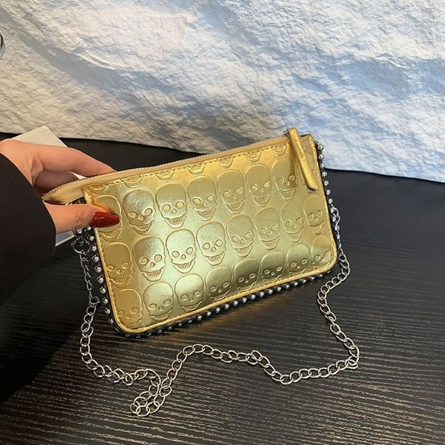 Skull Strap Crossbody Patterned Bag Chain