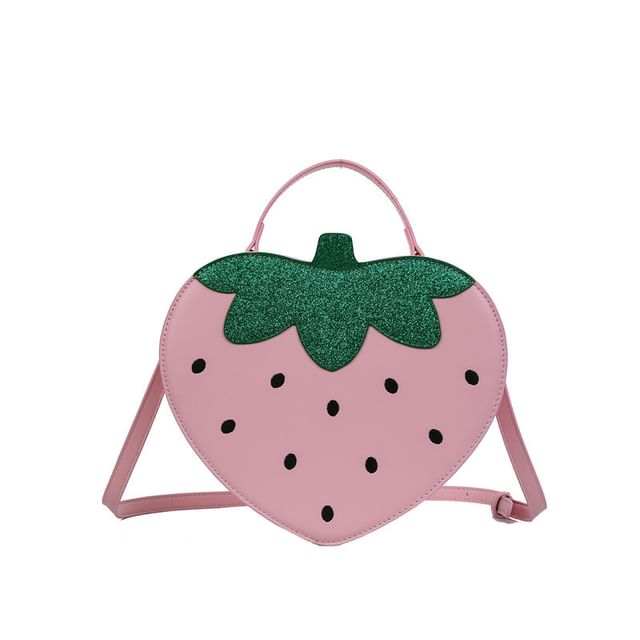 Crossbody Leather Strawberry Faux Bag