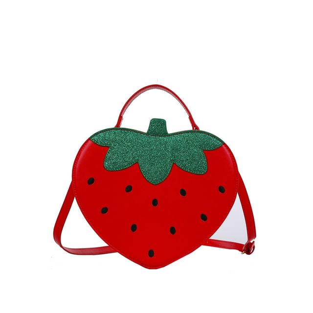 Crossbody Leather Strawberry Faux Bag