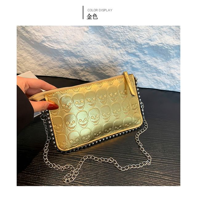 Skull Strap Crossbody Patterned Bag Chain