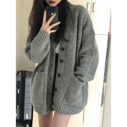 Oversized V-Neck Cardigan