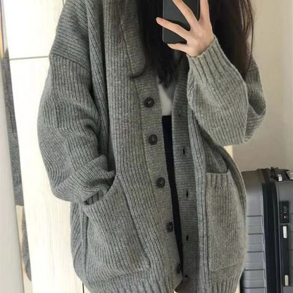 Oversized V-Neck Cardigan