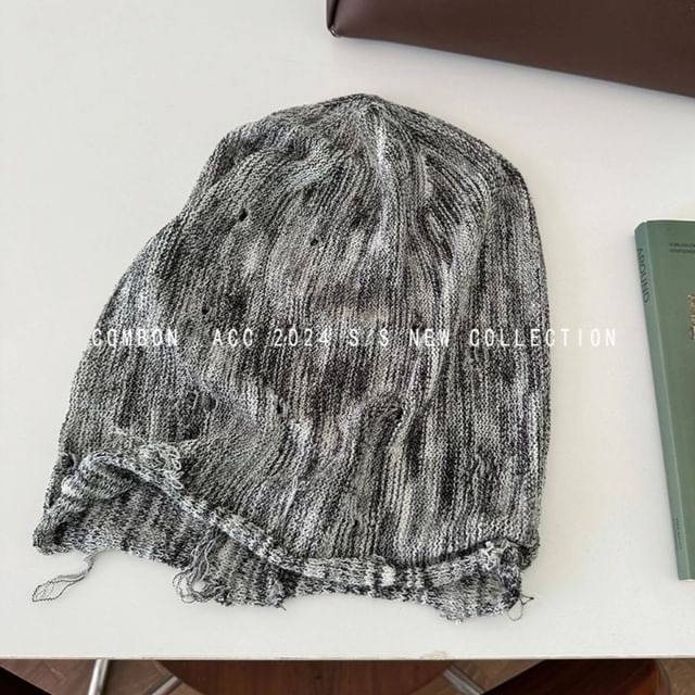 Frayed Distressed Beanie