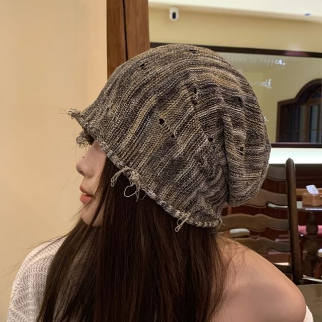 Frayed Distressed Beanie