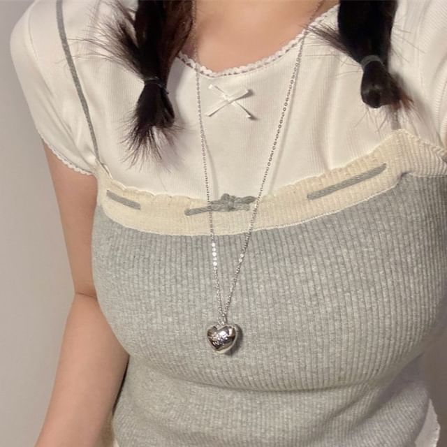 Necklace Metallic Heart