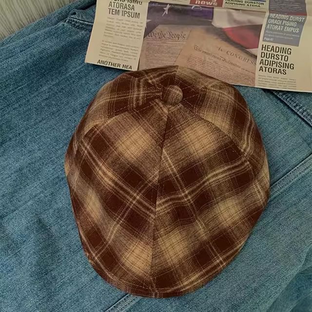 Cap Flat Plaid