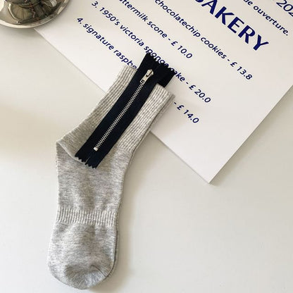 Zipped Crew Socks