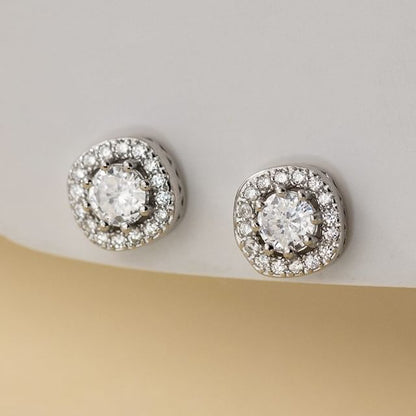 925 Sterling Silver Rhinestone Stud Earring