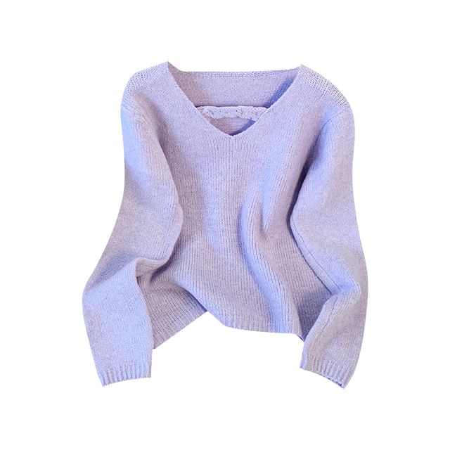 V-Neck Plain Sweater