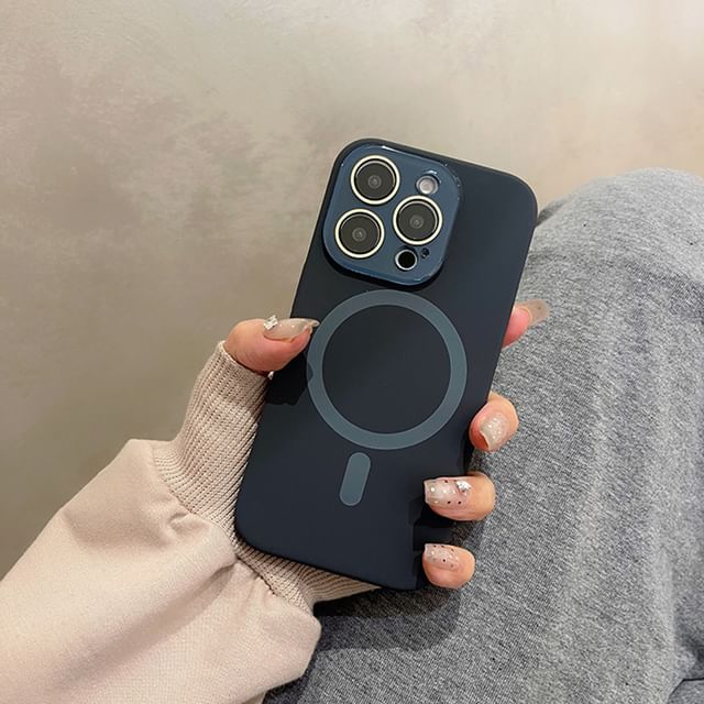 Magnetic with Plain Phone (Compatible MagSafe) Case