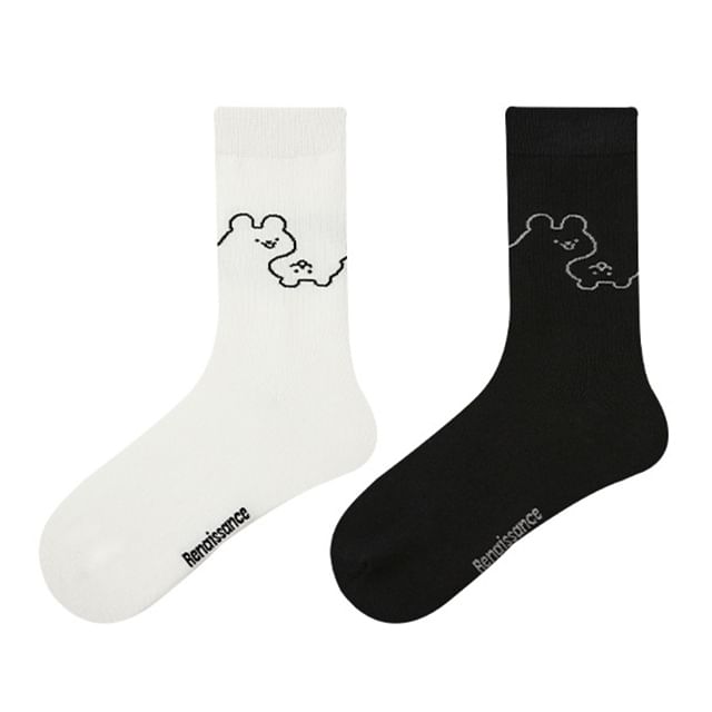 Couple Matching Cartoon Patterned Short Socks