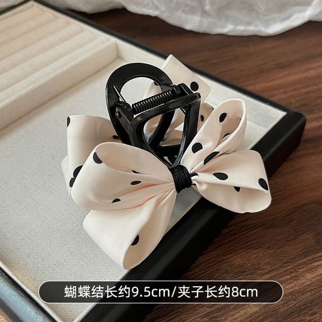 Dotted Bow Hair Claw