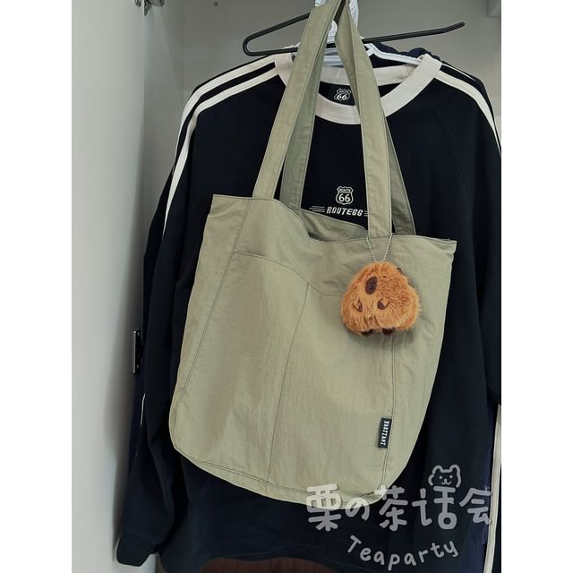 Canvas Plain Tote Bag / Bag Charm / Set