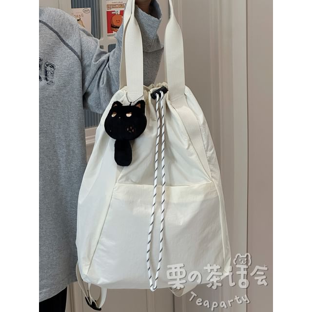 Two Tone Nylon Backpack / Bag Charm / Set