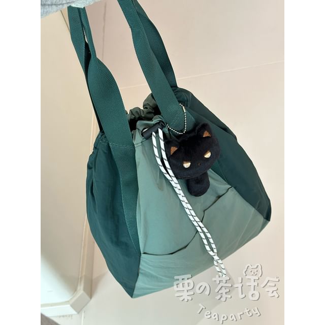 Two Tone Nylon Backpack / Bag Charm / Set