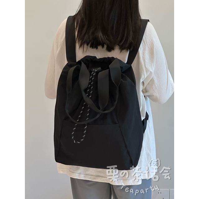 Two Tone Nylon Backpack / Bag Charm / Set