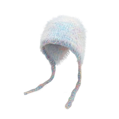 Furry Melange Trapper Hat