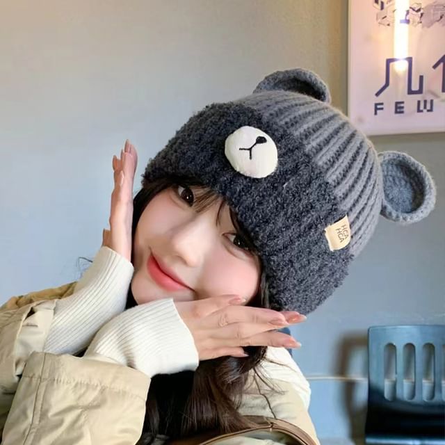Beanie Bear Knit Ear