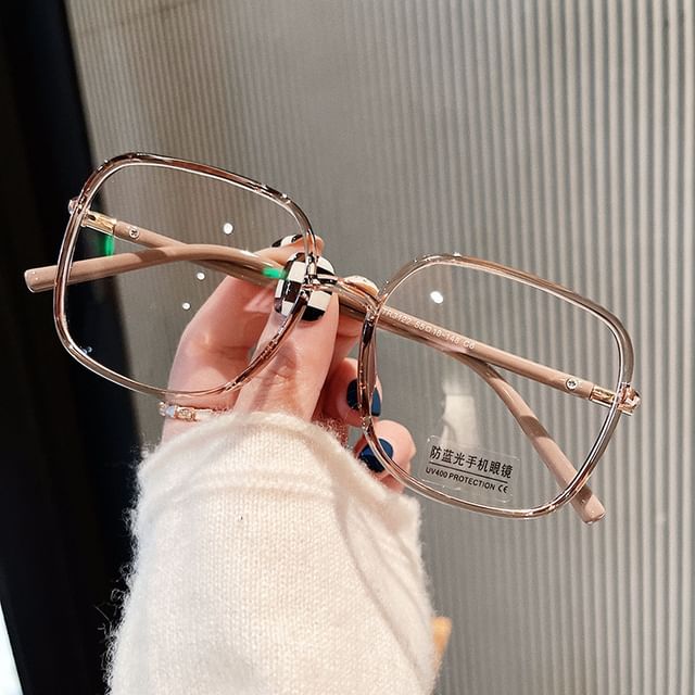 Square Blocking Light Blue Eyeglasses