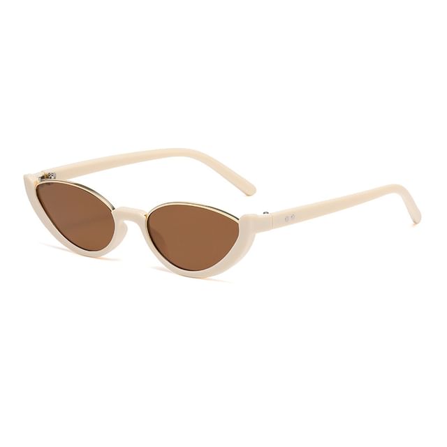 Oval Small Sunglasses Semi-Rimless