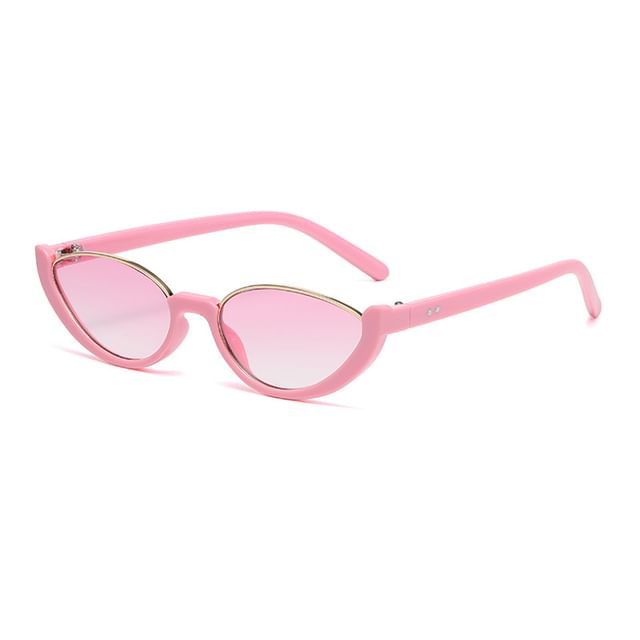 Oval Small Sunglasses Semi-Rimless